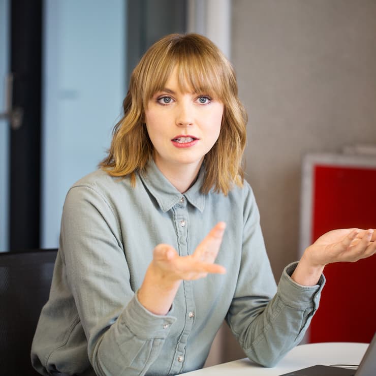 Geschaeftsfrau Diskussion Sitzung