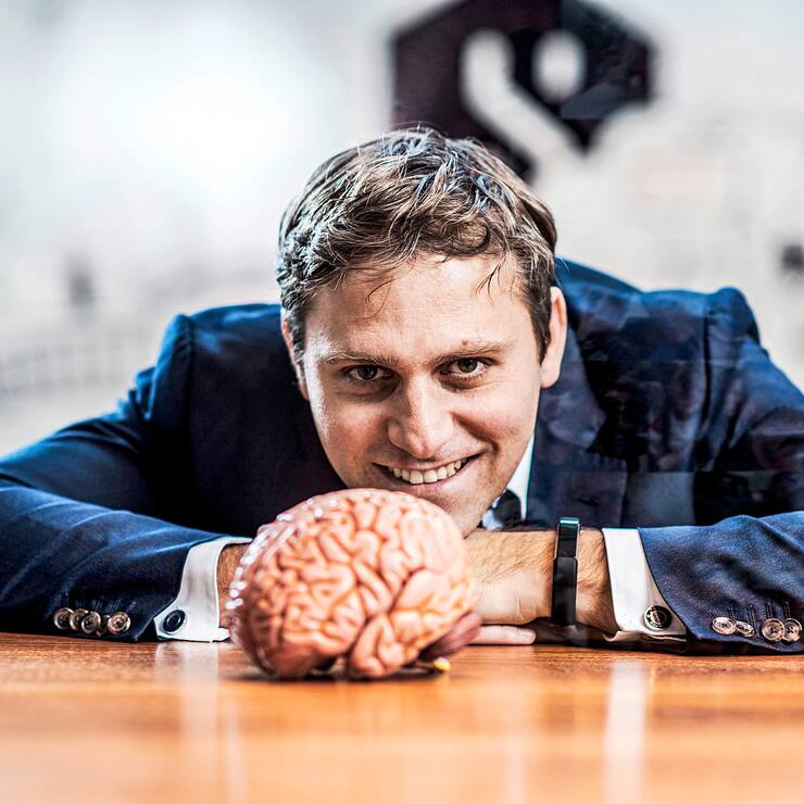 Pascal Kaufmann, Starmind Founder und CEO, am Freitag (8.2.2019) im Hauptquartier der Firma in KÃ¼snacht ZH. Foto: Thomas Egli