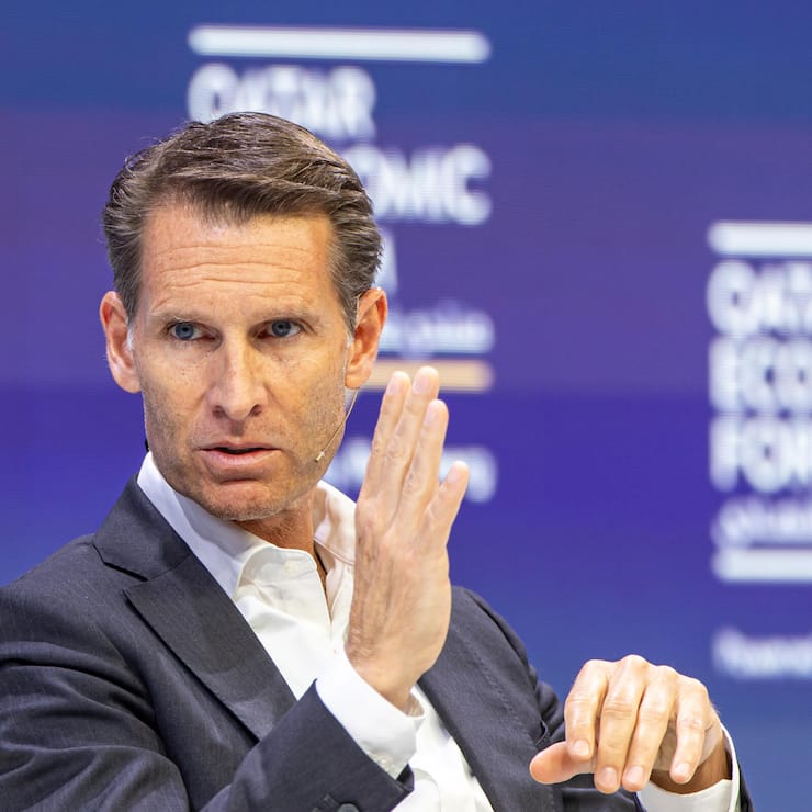Steffen Meister, chairman of Partners Group Holding AG, at the Qatar Economic Forum (QEF) in Doha, Qatar, on Tuesday, May 14, 2024. More than 1,000 corporate and government leaders arrive in Qatar this week for an economic gathering in a city to which all roads have led over the past year. Photographer: Christopher Pike/Bloomberg