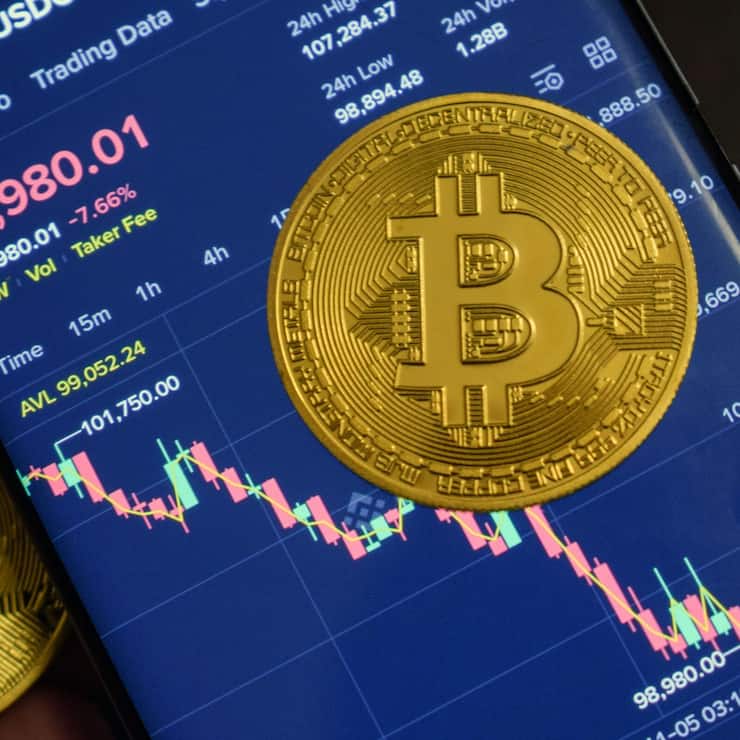 Mandatory Credit: Photo by Dimitris Aspiotis/Shutterstock (15689749c) Bitcoin's price dropped by over 6% in a single day, falling below the key psychological price level of $100,000 for the first time since June. Bitcoin dips below 100K, Athens, Greece - 05 Nov 2025