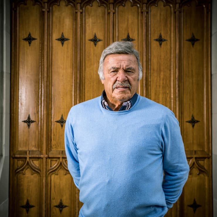 Foto: Thoas Meier. Rapperswil - Jona (SG), 12.06.18. Katholik Hausi Leutenegger zum Papst-Besuch. Er hat ihn vor 49 Jahren schon mal in Genf gesehen.