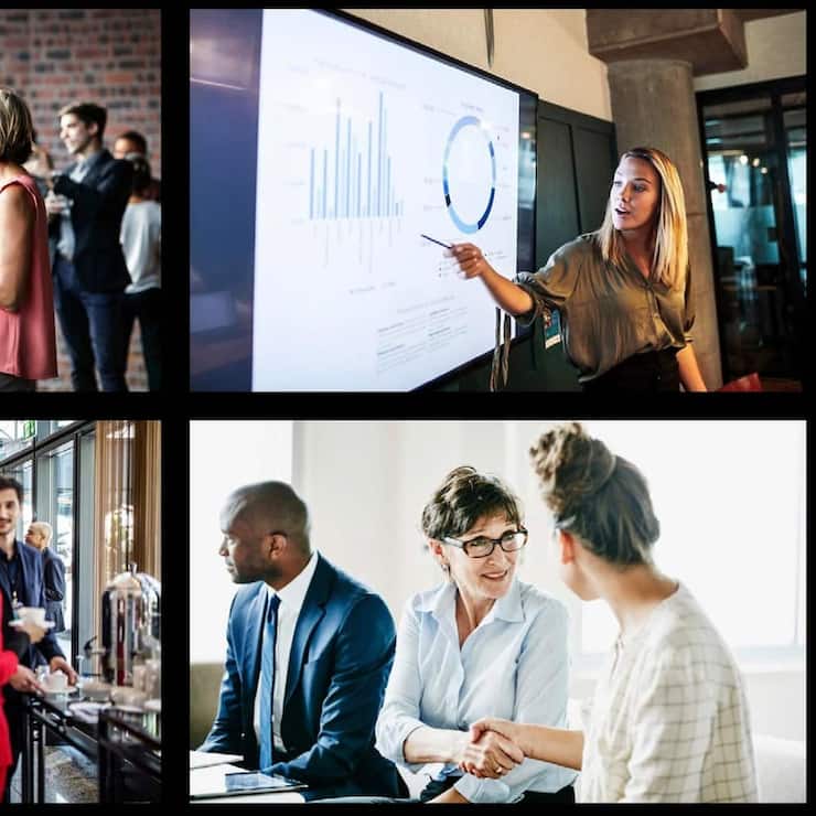 Symbolbilder Networking / Collage Bilanz 01/22