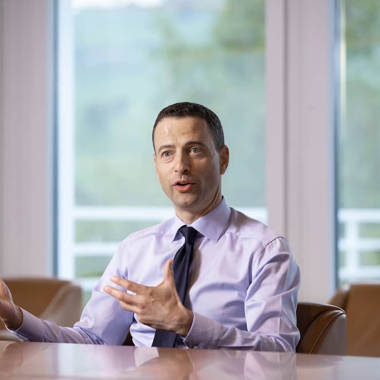 Baar: Interviewbilder und Portraits von Gary Nagle, CEO Glencore. Bild: Matthias Jurt (Baar, 10. September 2021)