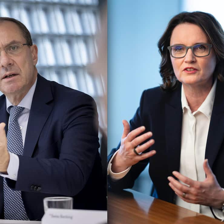 GegenspielerBankiervereinigungs-Präsident Marcel Rohner stellt sich mit ­seinen 17 Verwaltungsräten gegen Finma-Präsidentin Marlene Amstad.