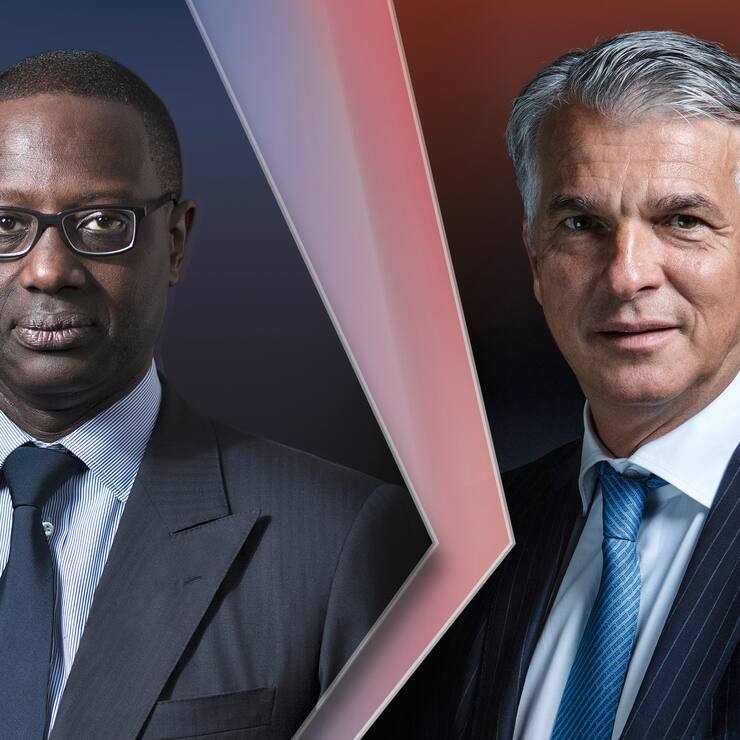 CS-Chef Tidjane Thiam (links) und UBS-Chef Sergio Ermotti.