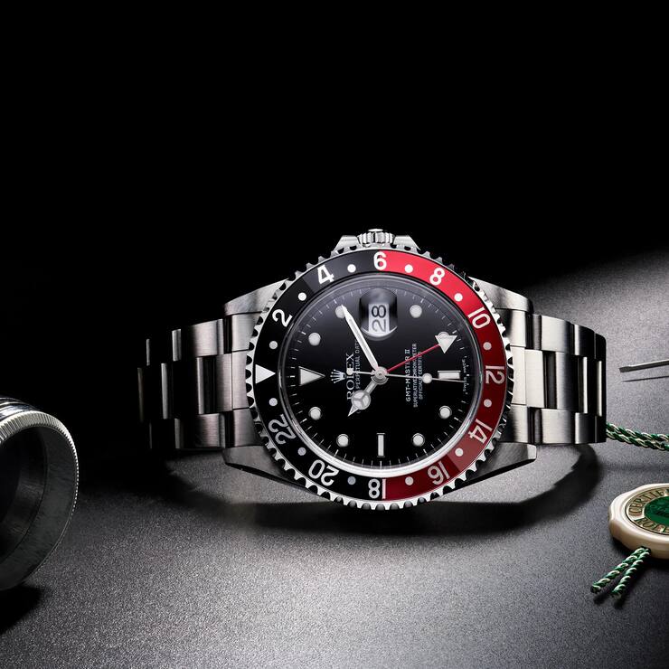 Das Siegel des Vertrauens: Von Rolex zertifizierte Secondhand-Uhr.