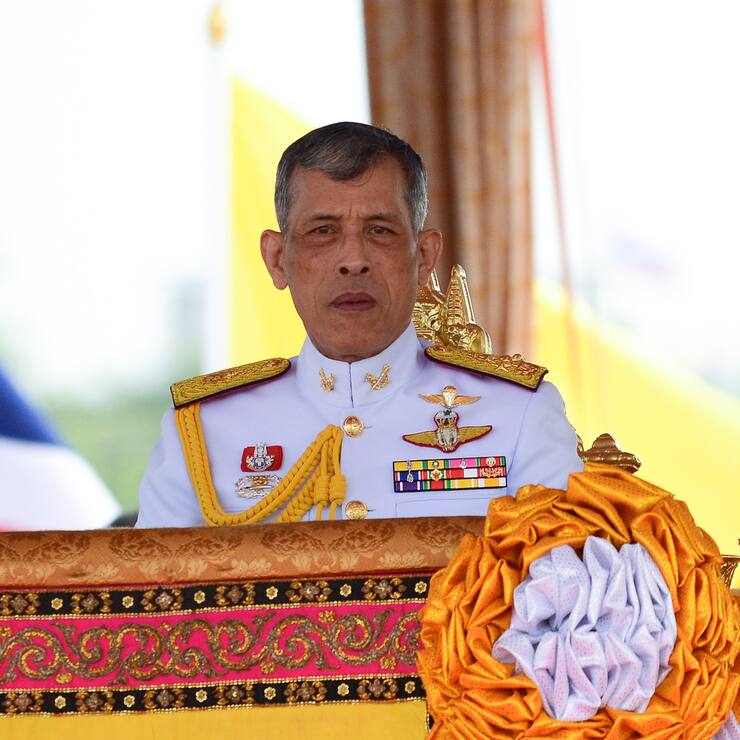 Thai King Maha Vajiralongkorn presides over the annual royal ploughing ceremony at the Sanam Luang park in Bangkok, Thailand. 09 May, 2019. (Photo by Anusak Laowilas/NurPhoto via Getty Images)