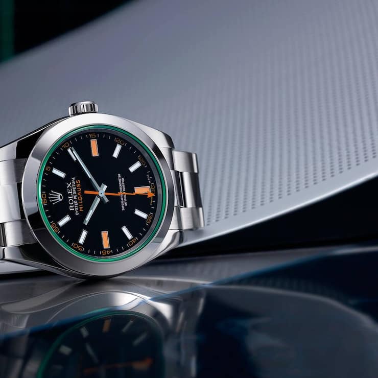 Rolex Milgauss mit schwarzem Zifferblatt