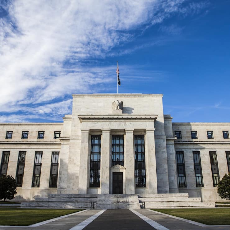 WASHINGTON, D.C. - October 27: A general view of the Federal Reserve Building in Washington, United States on October 27, 2014. (Photo by Samuel Corum/Anadolu Agency/Getty Images)