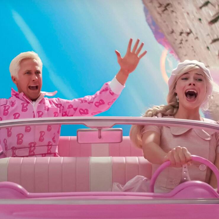 Ryan Gosling und Margot Robbie als Ken und Barbie im neuen Barbie-Film.