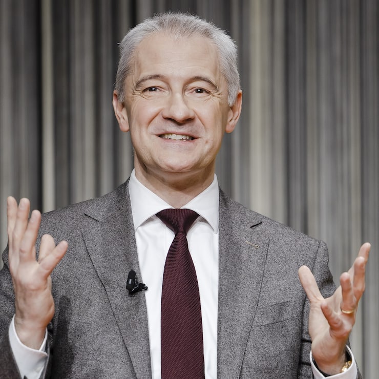Migros CEO Fabrice Zumbrunnen spricht an der Bilanzmedienkonferenz der Migros am Dienstag, 29. Maerz 2022 in Zuerich. (KEYSTONE/Michael Buholzer)