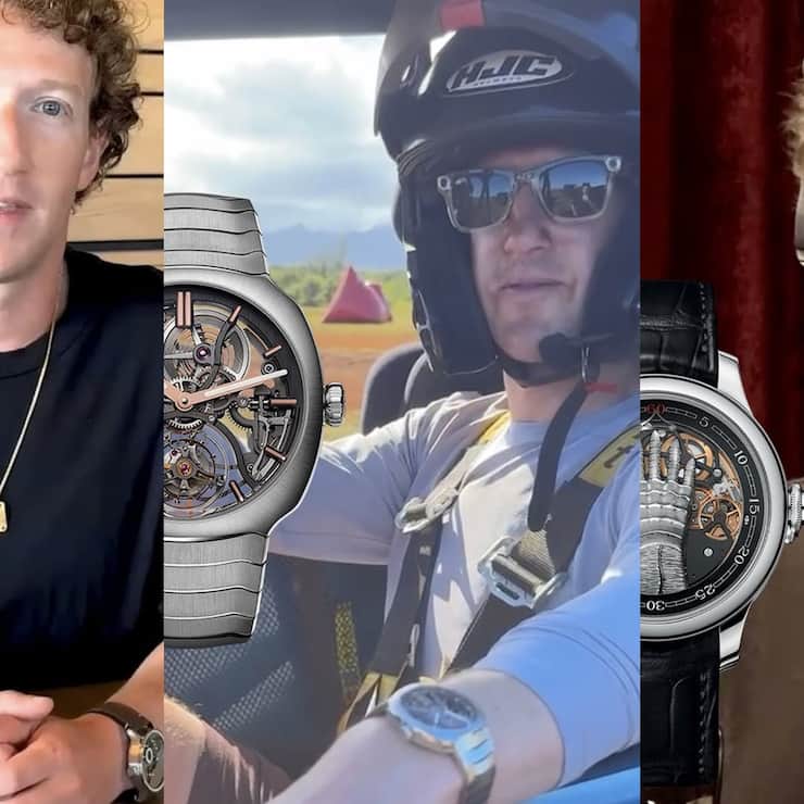 Die jüngsten Erweiterungen von Mark Zuckerbergs Edelsammlung: Greubel Forsey, H. Moser & Cie. und F.P. Journe (von links).