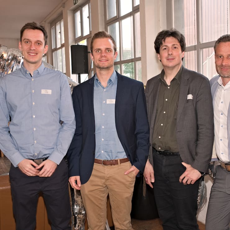 Die Keynote-Speakers und der Moderator: Pavel Bielik, ETH Zürich; Igor Susmelj, Co-Founder, Mirage; Philipp Theisohn, Professor für Neuere deutsche Literaturwissenschaft, Uni Zürich; Markus Spillmann, Förderbeirat, StrategieDialog21
