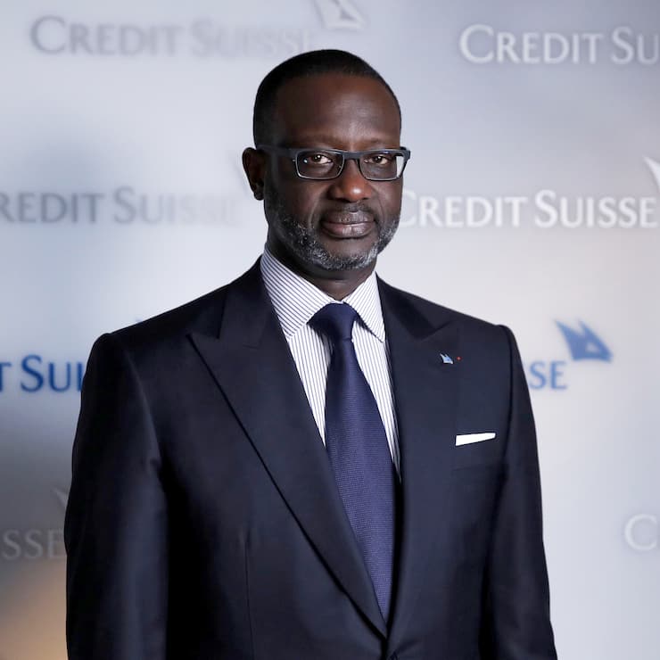 Tidjane Thiam, chief executive officer of Credit Suisse Group AG, poses for a photograph before a Bloomberg Television interview in Zurich, Switzerland, on Wednesday, Oct. 30, 2019.Photographer: Stefan Wermuth/Bloomberg