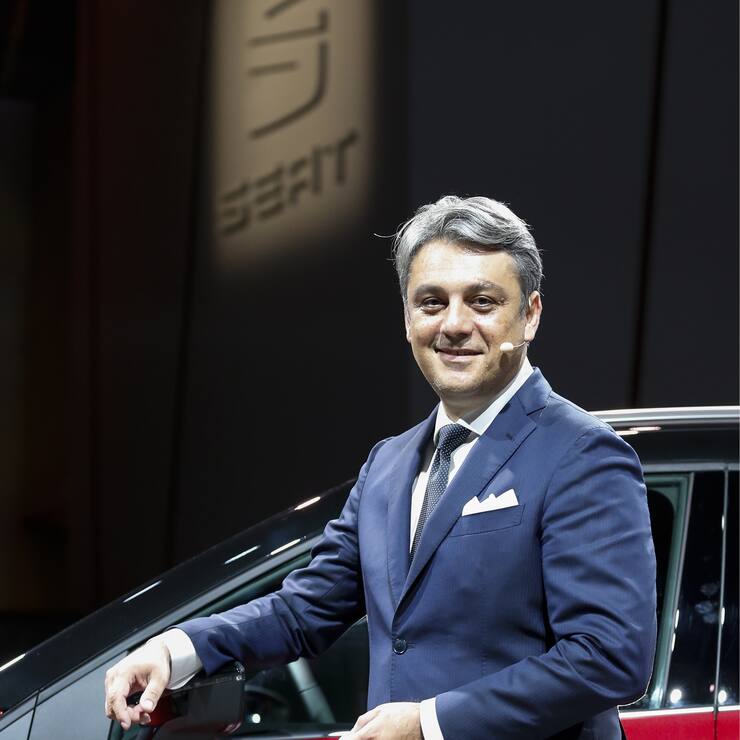 Luca de Meo, chairman of Espanola de Automovil Turismo (SEAT), stands for a photograph next to the company's new Arona compact sports utility vehicle (SUV) during a launch event for in Barcelona, Spain, on Monday, June 26, 2017. Seat was founded in 1950 as an assembler of Fiat models and bought by Volkswagen AG in 1986. Photographer: Pau Barrena/Bloomberg