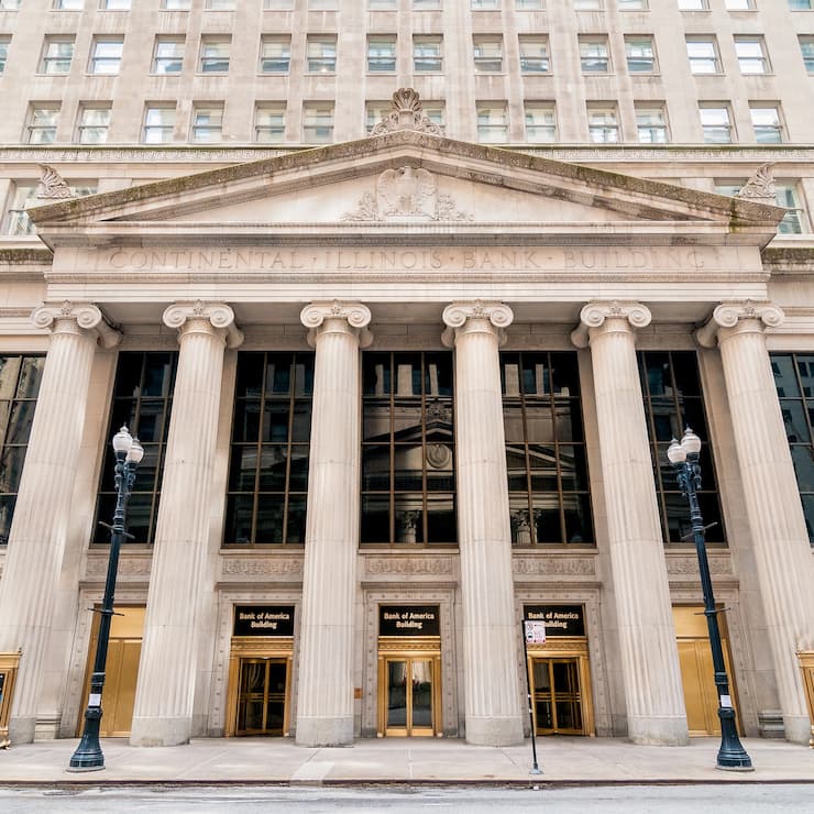 Das Bankgebäude der Continental Illinois: Eins der damals grössten US-Geldhäuser.