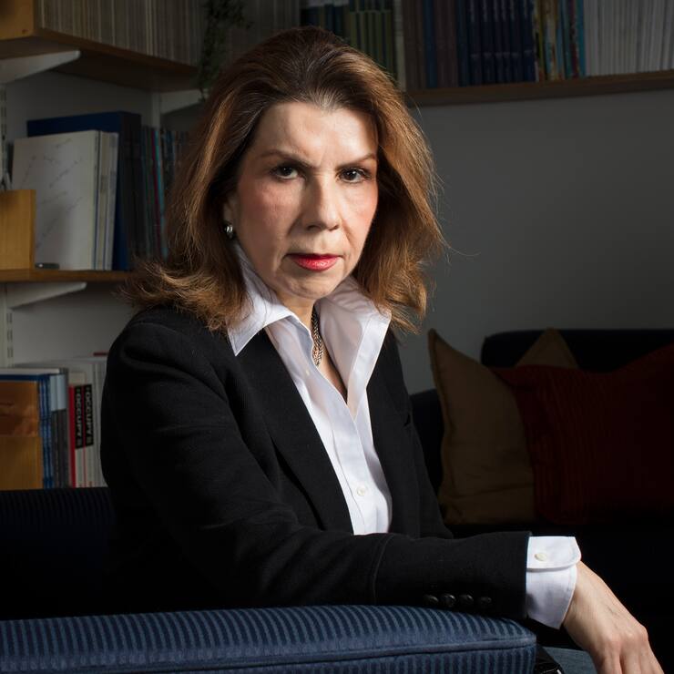 Carmen M. Reinhart is the Minos A. Zombanakis Professor of the International Financial System at Harvard University's John F. Kennedy School of Government, seen here in her office in the Kennedy School's Littauer Building in Cambridge, Massachusetts, USA, on Wed., April 18, 2018.