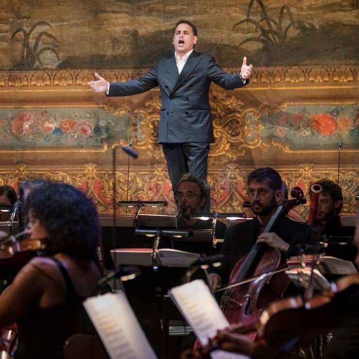 Music event, at the Teatro Rossini, Pesaro, 21 August 2020. Rolex Testimonee Juan Diego FlÃ³res.