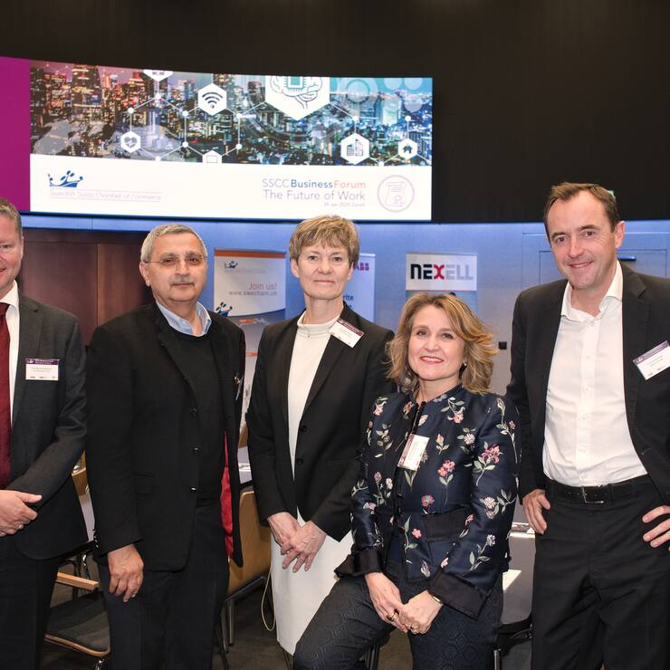 Die Referenten:Christopher McCormick, Executive Vice President, EF Education First;Bazmi Husain, CTO, ABB;Susanne Ackum, Chair, Future Work Forum;Simona Scarpaleggia, Head of the global initiative "The Future of or Work",  IKEA;Christohpe Catoir, Head of France and Northern Europe, The Adecco Group