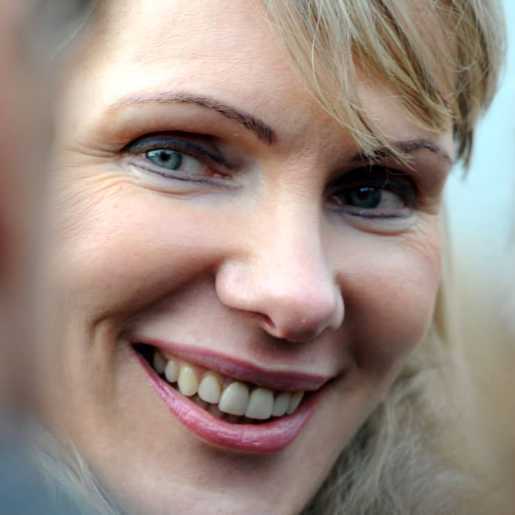 Widow of Robert Louis-Dreyfus and owner of Marseille's football club, Margarita Louis-Dreyfus attends the inauguration of the new building of the Olympique de Marseille football team's new training center named Robert-Louis Dreyfus, on January 28, 2011 in Marseille, southeastern France.     AFP PHOTO/GERARD JULIEN (Photo by GERARD JULIEN / AFP)