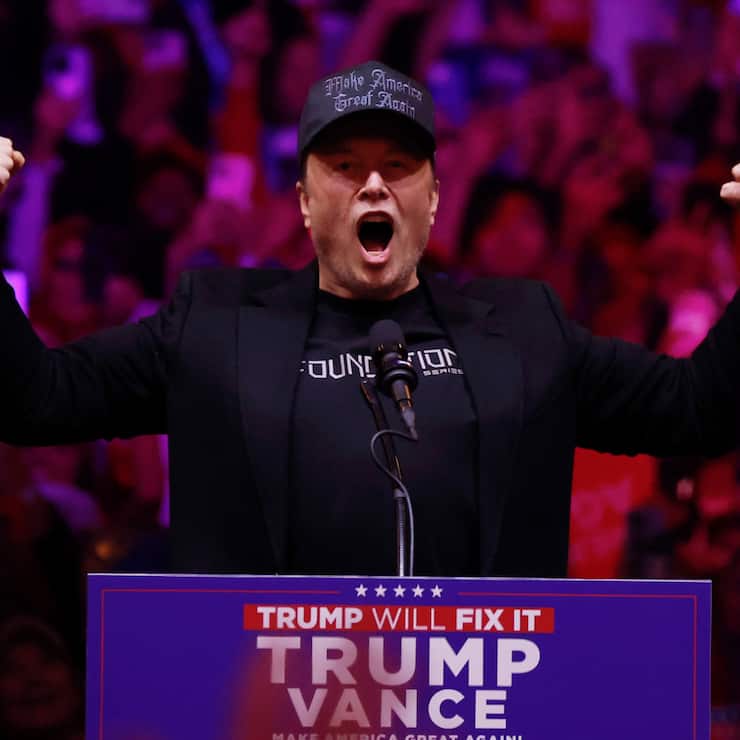 Elon Musk  unterstützt den Republikaner Donald Trump im US-Wahlkampf 2024.