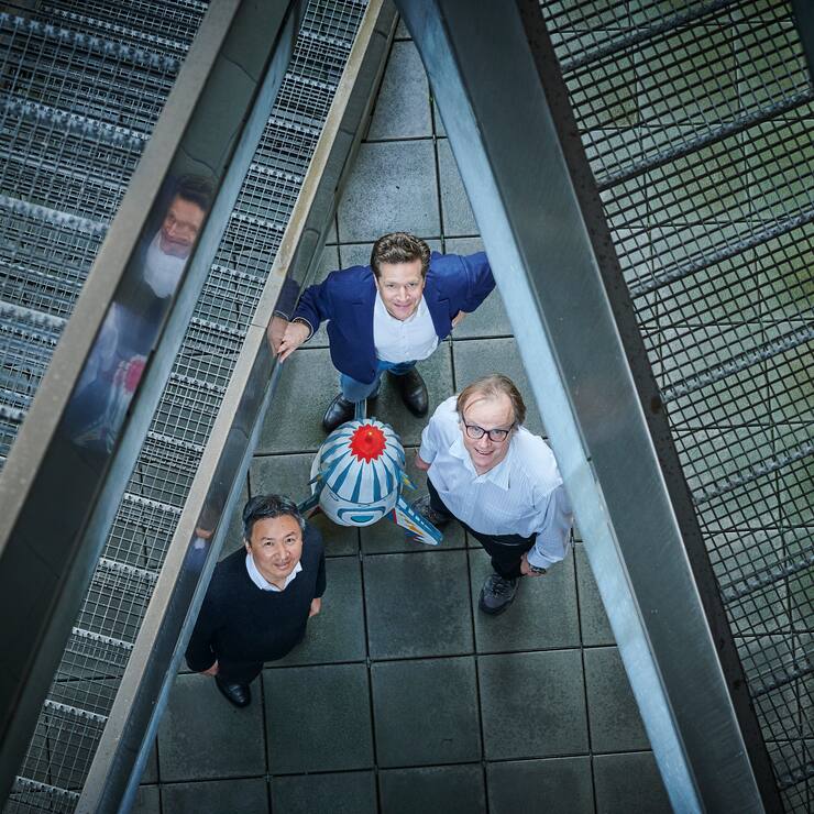 Kynan Eng, Sven-Erik Jacobsen und Tobi Delbrück (v.l.)