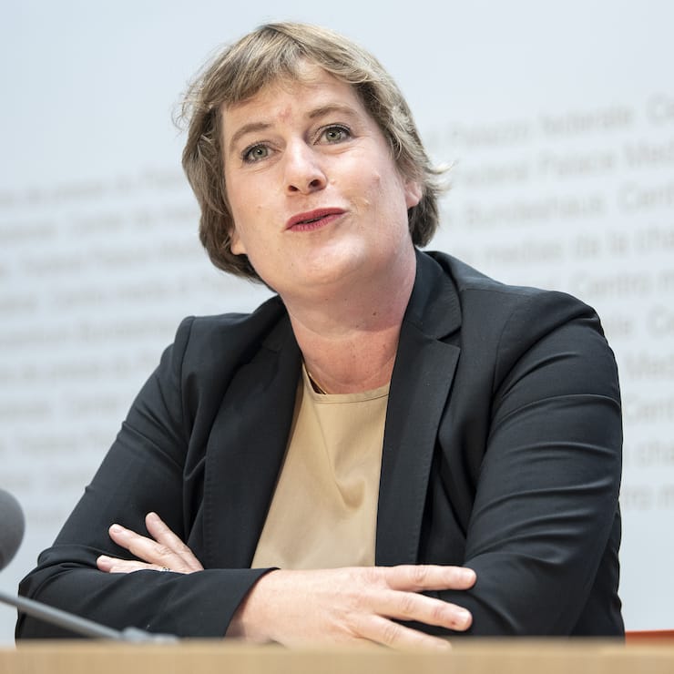 Sabine DÕAmelio-Favez, Designierte Direktorin der Eidgenoessischen Finanzverwaltung, EFV, stellt sich den Medien vor, am Mittwoch, 26. August 2020, in Bern. (KEYSTONE/Peter Schneider)