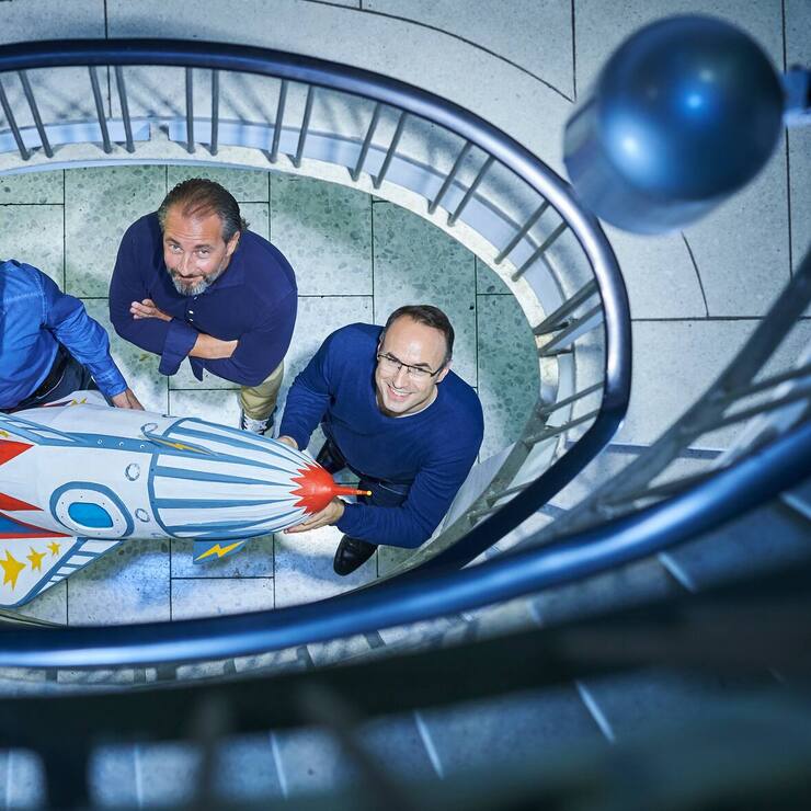 Guuru Tonio Meier, Antoine Meier, Benno Marbach (v.l.)