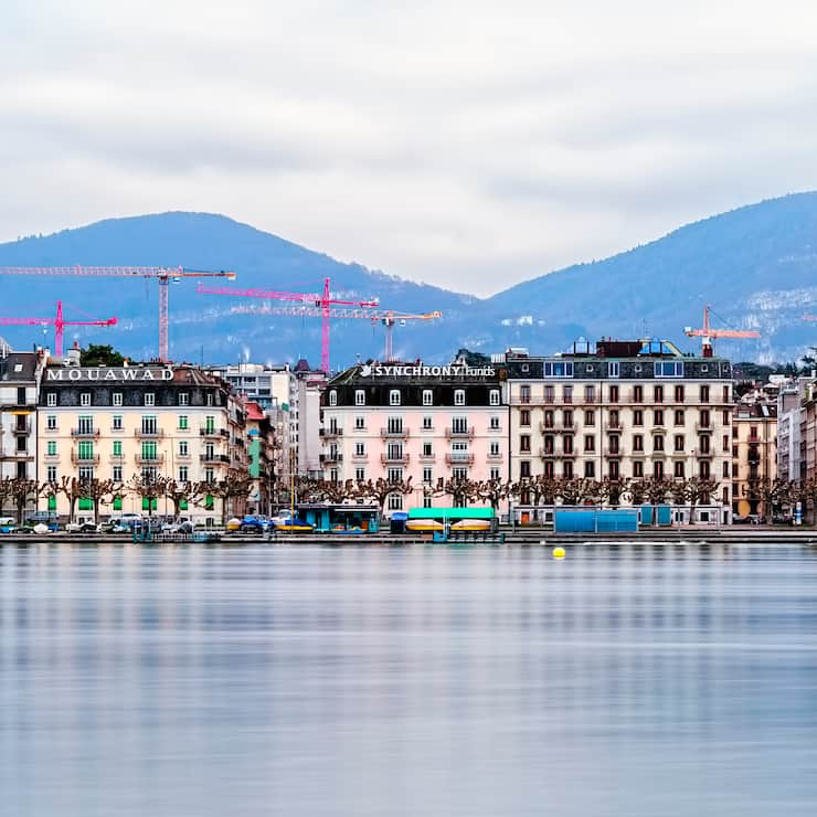 Geneva old town area. Switzerland. 2018.