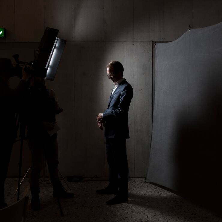 Axel Wuestmann, CEO AZ Medien, spricht an der Medienkonferenz zum Joint Venture Zusammenschluss der AZ Medien und der NZZ-Mediengruppe, aufgenommen am Donnerstag, 7. Dezember 2017 in Zuerich. (KEYSTONE/Ennio Leanza)
