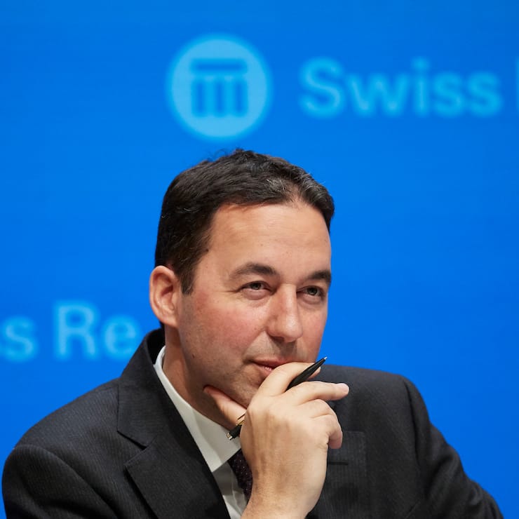 Christian Mumenthaler Group CEO Swiss Re, waehrend der Bilanzmedienkonferenz zum Jahresergebnis 2019 der Swiss Reinsurance Company Ltd (Swiss Re) am Donnerstag, 20. Februar 2020, in Zuerich. (PPR/Moritz Hager)