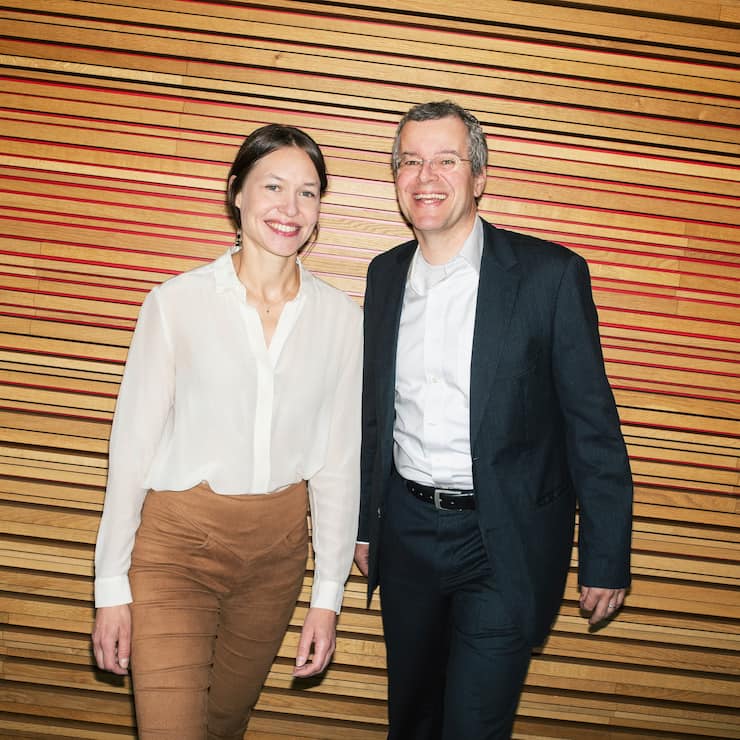 Nadja Bleuler  gemeinsam mit Lukas Dörig von Marcuard Family Office Ltd.