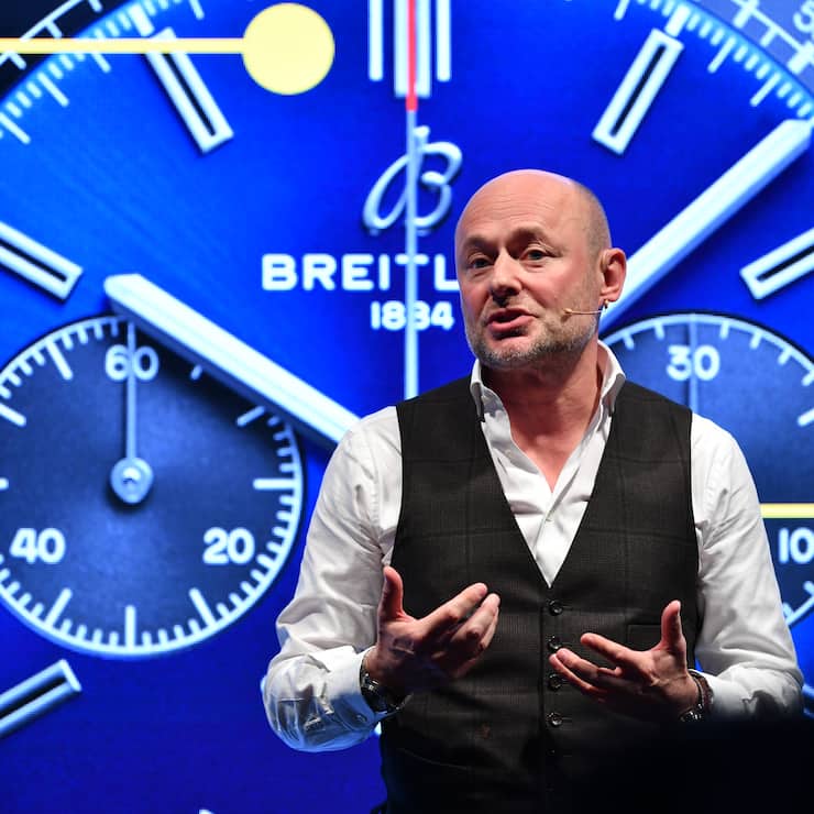 Breitling-Chef Georges Kern spricht am «Breitling Summit» in London Ende Oktober.