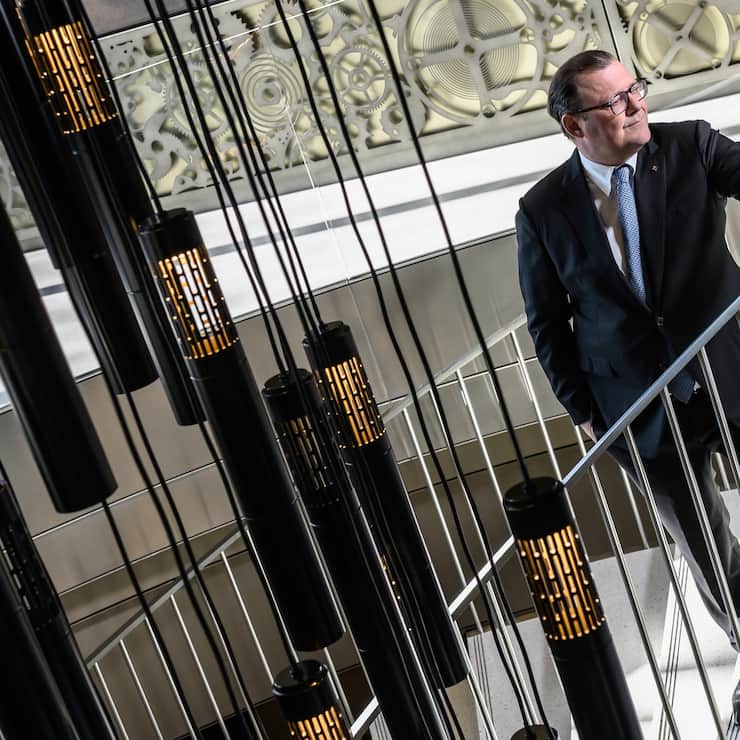 Plan-les-Ouates (GenÃ¨ve), 13 fÃ©vrier 2023.Thierry Stern, prÃ©sident de l'horloger Patek Philippe. Â©FranÃ§ois Wavre | Lundi13