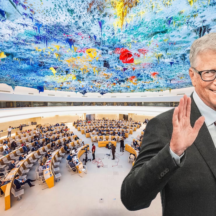Bill Gates unterstützt mit ­seiner Gates Foundation in der Schweiz vor allem Organisationen der ­Vereinten Nationen (im Bild Plenarsaal der UNO in Genf).