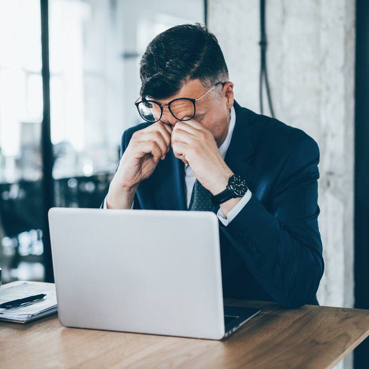 Geschäftsmann verzweifelt