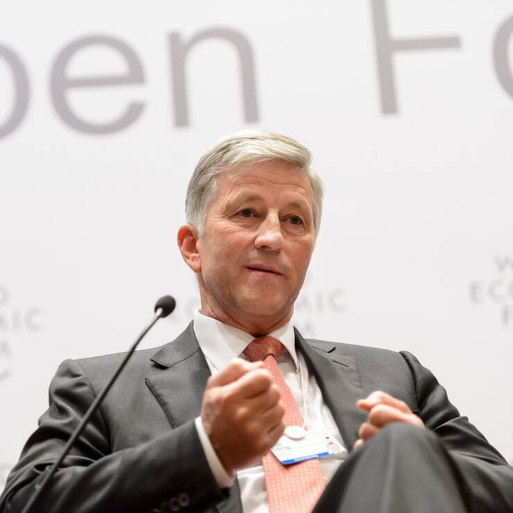 Rolf Doerig, Chairman of Adecco Group speaks during the "Open Forum" on the sideline of the 46th Annual Meeting of the World Economic Forum, WEF, in Davos, Switzerland, Friday, January 22, 2016. The overarching theme of the Meeting, which takes place from 20 to 23 January, is "Mastering the Fourth Industrial Revolution". (KEYSTONE/Laurent Gillieron)
