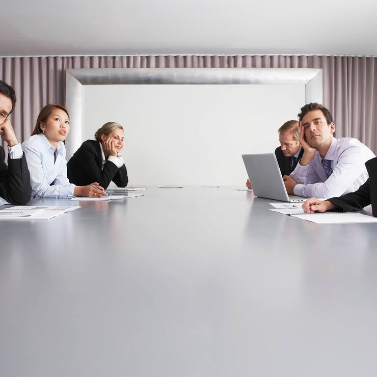 Meeting Sitzung Besprechung Langeweile