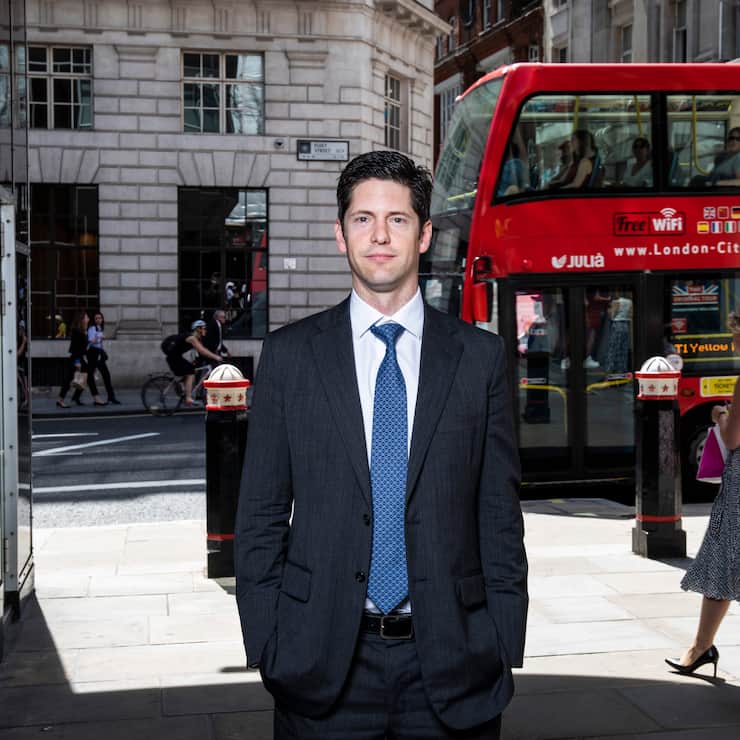 Beat Cabiallavetta, partner Goldmann Sachs, photographed Goldman Sachs International, Peterborough Court, Fleet Street, London, UK, Europe