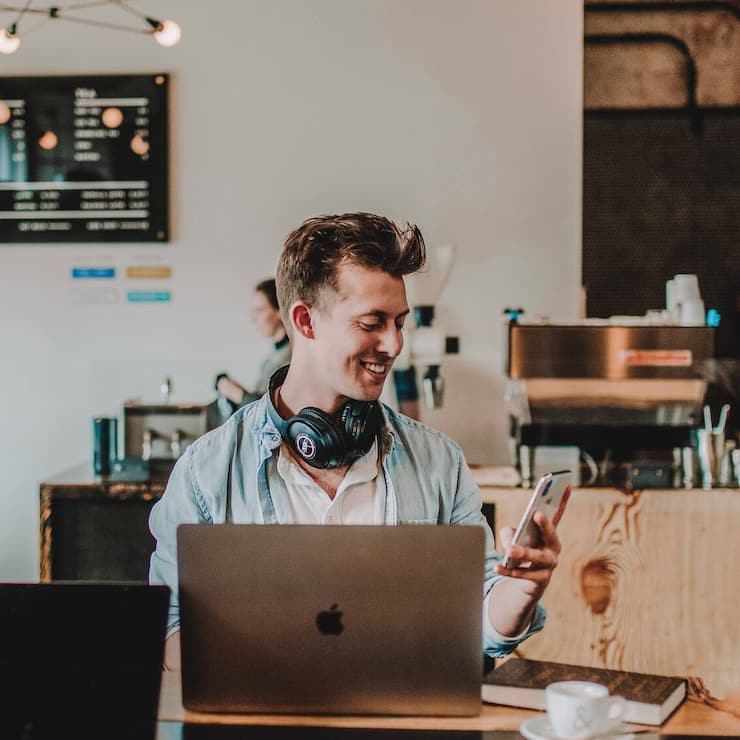 Telekommunikation Laptop Smartphone Arbeit