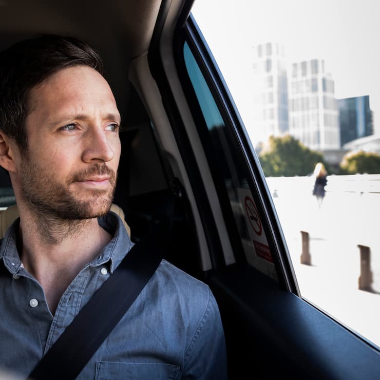 John McManus im Auto