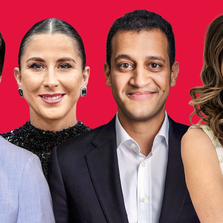 (Erfolg)reich in jungen Jahren: Sänger Luca Hänni, Tennisspielerin Belinda Bencic, Krypto-Halbmilliardär Hany Rashwan und Beauty-Unternehmerin Alexandra Lüönd (v.l.).