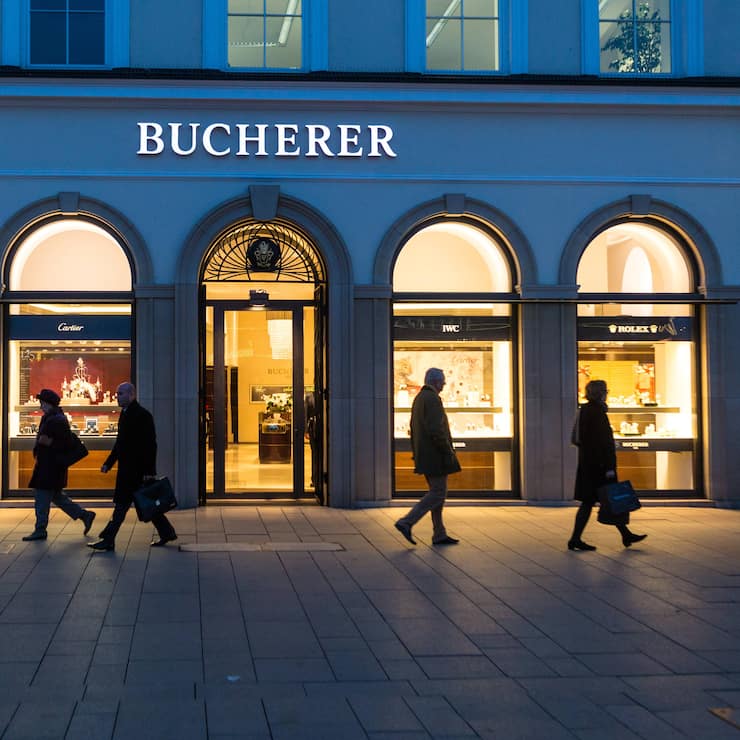 DEU, Deutschland, Hamburg: Filiale Bucherer Juwelier, JungfernstiegDEU Germany Hamburg Branch Bucherer Jeweler Jungfernstieg