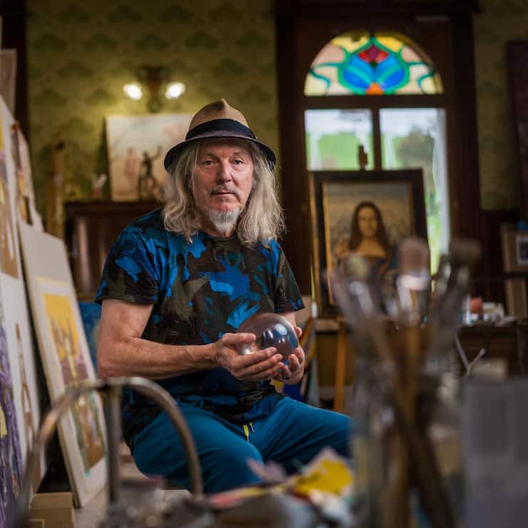 Wolfgang Beltracchi in seinem Atelier