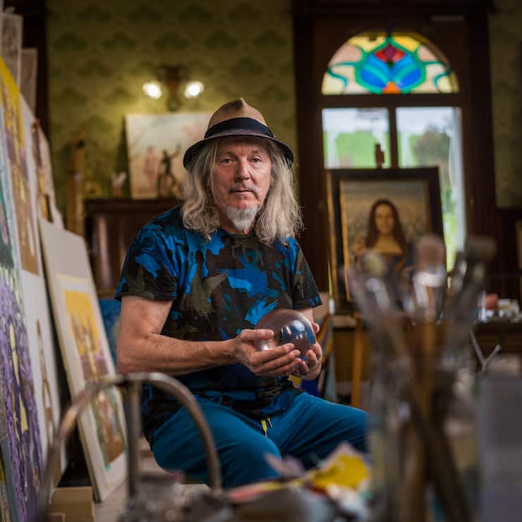 Wolfgang Beltracchi in seinem Atelier