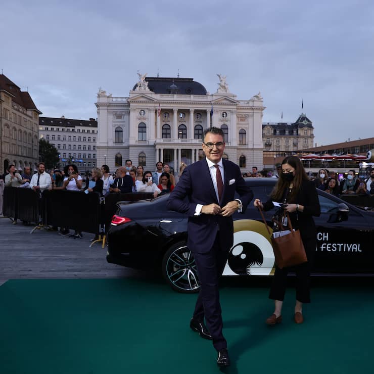 ZURICH, SWITZERLAND - SEPTEMBER 25:  Christian Jungen (Artistic Director ZFF) arrives ahead of the  ZFF Golden Icon Award  and "Casino" screening during the 17th Zurich Film Festival at Kino Corso on September 25, 2021 in Zurich, Switzerland (Photo by Andreas Rentz/Getty Images for ZFF)
