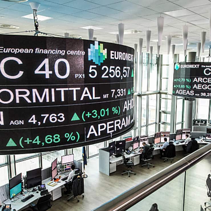 Blick in die französische Börse.