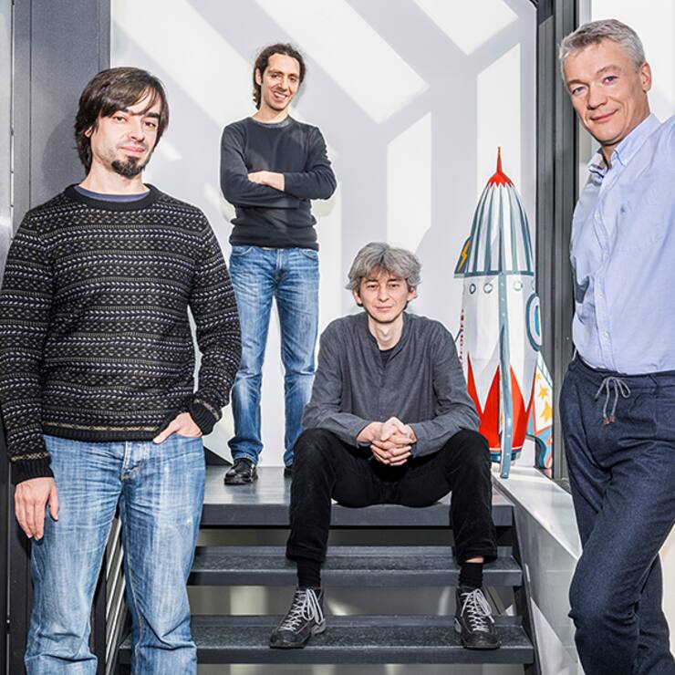 Gründer von Spitch: Javier Dieguez, Francisco Campillo, Igor Nozhov, Alexey Popov (v.l.)
