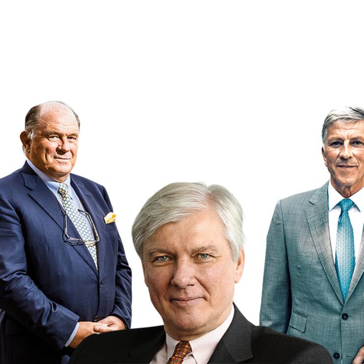 Verwaltungsräte Walter Kielholz, Ulrich Hocker und Rolf Dörig (v.l.).