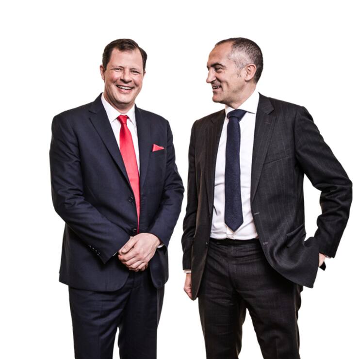 CEO Thomas Oetterli (l.) und VR-Präsident Silvio Napoli von Schindler
